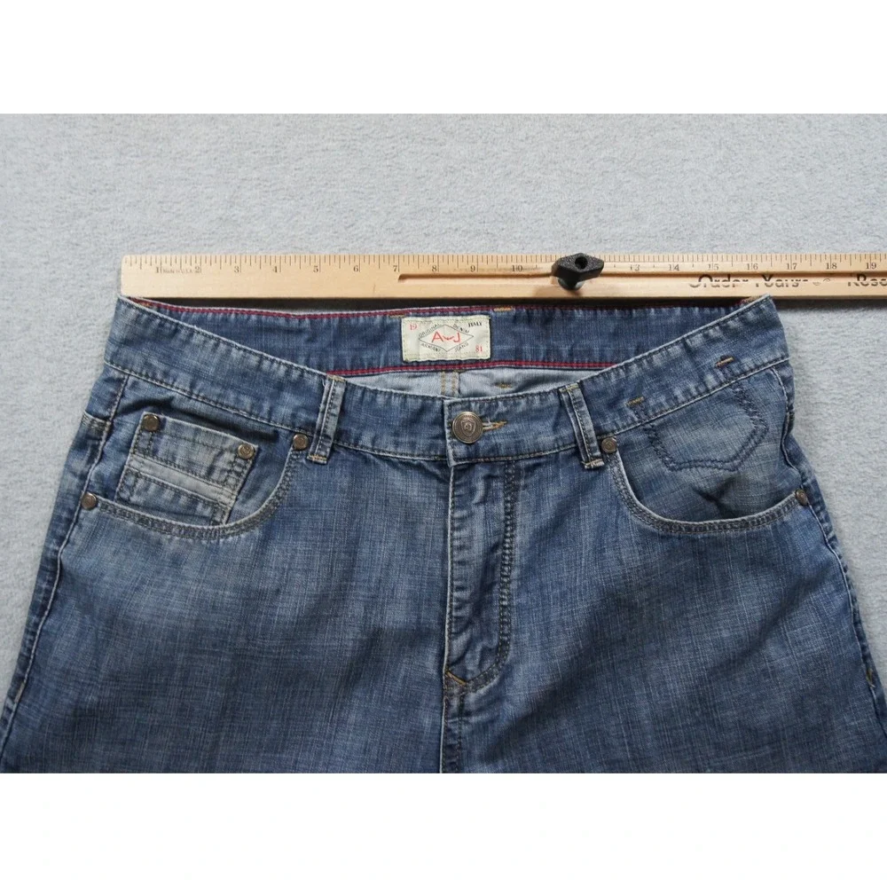 Armani Jeans Mens 36 Blue Denim Pants Straight Leg Italy‎ Luxury Casual 35x27